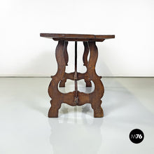 画像をギャラリービューアに読み込む, Wooden table with lyre legs, 1800s