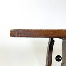画像をギャラリービューアに読み込む, Wooden table with lyre legs, 1800s