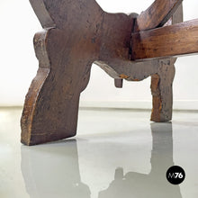 画像をギャラリービューアに読み込む, Wooden table with lyre legs, 1800s