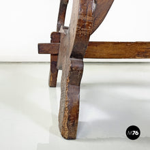 画像をギャラリービューアに読み込む, Wooden table with lyre legs, 1800s