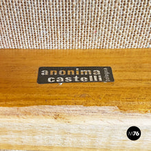 Load image into Gallery viewer, Solid beech and fabric armchair with armrests by Anonima Castelli, 1960s