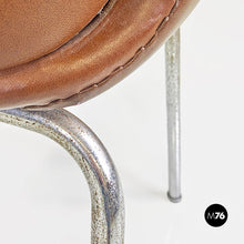 Charger l'image dans la galerie, Brown leather armchairs by Cassina, 1970s