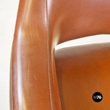 Charger l'image dans la galerie, Brown leather armchairs by Cassina, 1970s