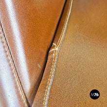 Charger l'image dans la galerie, Brown leather armchairs by Cassina, 1970s