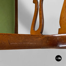将图片加载到图库查看器,Armchairs in green fabric and wood, 1930s