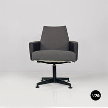 画像をギャラリービューアに読み込む, Grey swivels armchairs, 1960s