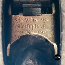 画像をギャラリービューアに読み込む, Leather and steel armchairs on wheels by Saporiti Italia, 1970s