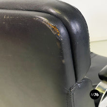 画像をギャラリービューアに読み込む, Leather and steel armchairs on wheels by Saporiti Italia, 1970s