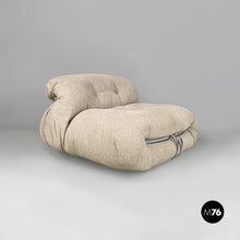 画像をギャラリービューアに読み込む, Light beige Soriana armchairs by Afra and Tobia Scarpa for Cassina, 1970s