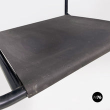 将图片加载到图库查看器,Black leather and metal Spaghetti armchairs by Giandomenico Belotti for Alias, 1980s