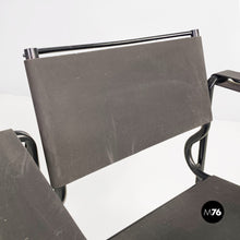 将图片加载到图库查看器,Black leather and metal Spaghetti armchairs by Giandomenico Belotti for Alias, 1980s