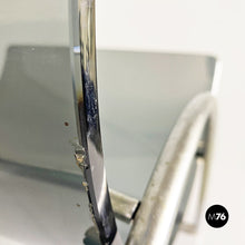 Load image into Gallery viewer, Smoked glass and steel Lira magazine rack by by Pierangelo Gallotti for Gallotti and Radice, 1980s