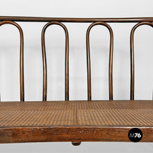 Charger l'image dans la galerie, Wood and Vienna straw bench, 1970s