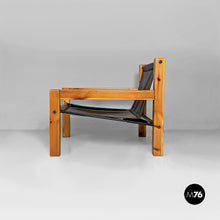 Carica l'immagine nel visualizzatore di Gallery, Wood and leather armchairs by Silvano Passi, 1970s