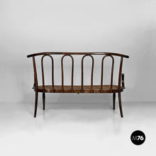 Charger l'image dans la galerie, Wood and Vienna straw bench, 1970s