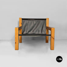 Carica l'immagine nel visualizzatore di Gallery, Wood and leather armchairs by Silvano Passi, 1970s