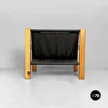 Carica l'immagine nel visualizzatore di Gallery, Wood and leather armchairs by Silvano Passi, 1970s