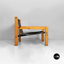 Carica l'immagine nel visualizzatore di Gallery, Wood and leather armchairs by Silvano Passi, 1970s