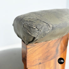 Load image into Gallery viewer, Wood and green faux leather chairs, 1930s.