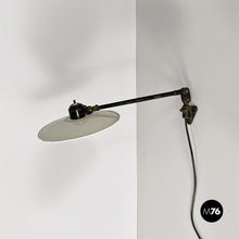 画像をギャラリービューアに読み込む, Adjustable metal arm wall lamp, 1960s