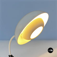 画像をギャラリービューアに読み込む, White metal table lamp, 1970s