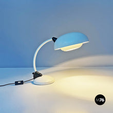 画像をギャラリービューアに読み込む, White metal table lamp, 1970s