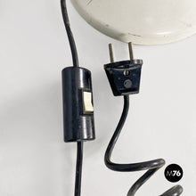 画像をギャラリービューアに読み込む, White metal table lamp, 1970s