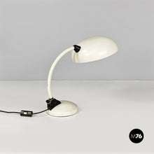 画像をギャラリービューアに読み込む, White metal table lamp, 1970s