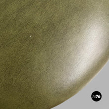 Charger l'image dans la galerie, Green faux leather pouf, 1970s