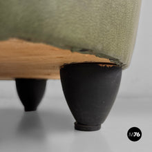 Charger l'image dans la galerie, Green faux leather pouf, 1970s