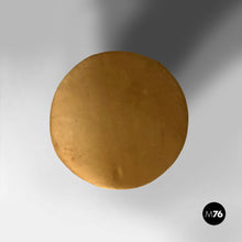 Carica l'immagine nel visualizzatore di Gallery, Yellow velvet and wood pouf, 1930s
