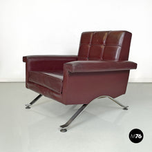 画像をギャラリービューアに読み込む, Leather armchairs 875 by Ico Parisi for Cassina, 1960s