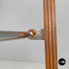 画像をギャラリービューアに読み込む, Round umbrella stand by Origlia in cast iron and wood, 1980s