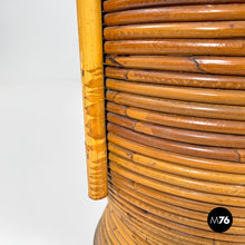 Load image into Gallery viewer, Round rattan umbrella stand with handle, 1960s