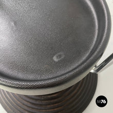 画像をギャラリービューアに読み込む, Round umbrella stand by Origlia in cast iron and wood, 1980s