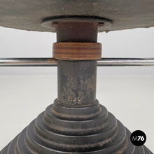 画像をギャラリービューアに読み込む, Round umbrella stand by Origlia in cast iron and wood, 1980s