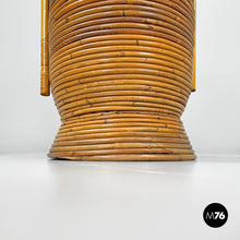 Load image into Gallery viewer, Round rattan umbrella stand with handle, 1960s