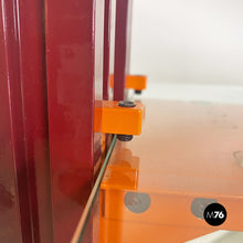 Load image into Gallery viewer, Metal and glass Caos San bookcase by Antonia Astori for Driade, 1990s