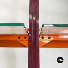 Load image into Gallery viewer, Metal and glass Caos San bookcase by Antonia Astori for Driade, 1990s