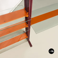 Load image into Gallery viewer, Metal and glass Caos San bookcase by Antonia Astori for Driade, 1990s