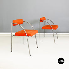 Load image into Gallery viewer, Metal and cotton Vienna chairs by Rodney Kinsman for Bieffeplast, 1980s