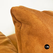 将图片加载到图库查看器,Brown suede Marenco armchair by Mario Marenco for Arflex, 1970s