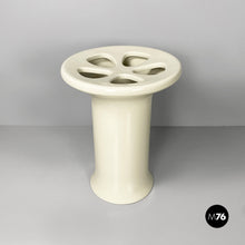 Load image into Gallery viewer, White ceramic umbrella stand by Angelo Mangiarotti for Fratelli Brambilla, 1970s