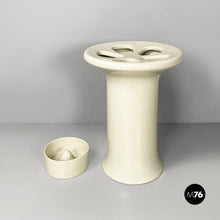 Load image into Gallery viewer, White ceramic umbrella stand by Angelo Mangiarotti for Fratelli Brambilla, 1970s