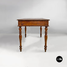 画像をギャラリービューアに読み込む, Antique wooden table with two drawers, 1800s