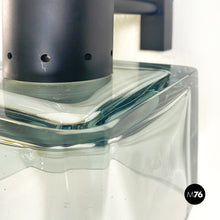 Load image into Gallery viewer, Murano glass and black metal wall lamp by Flavio Poli for Seguso, 1960s