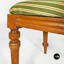 Load image into Gallery viewer, Antique wood and colored striped silk chairs, 1850s