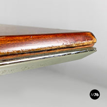 Load image into Gallery viewer, Wood top and metal base desk or dining table by Formanova, 1970s