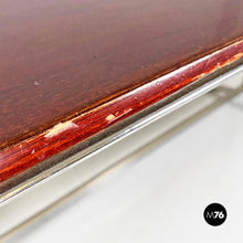 Load image into Gallery viewer, Wood top and metal base desk or dining table by Formanova, 1970s