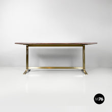Load image into Gallery viewer, Wood top and metal base desk or dining table by Formanova, 1970s